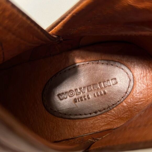 Wolverine Women's Brown Leather Stacked Heel Chelsea Boots - Picture 9 of 10